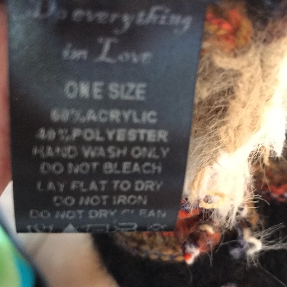 Anthropologie Do Everything in Love Black Kimono One Size - Picture 8 of 9